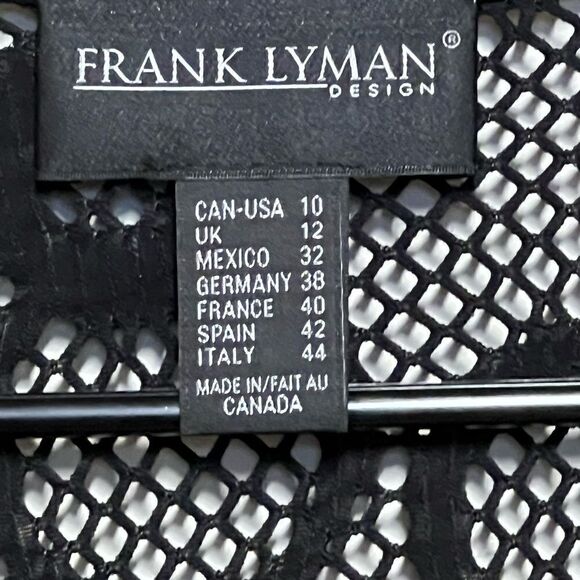 Frank Lyman Gorgeous Multi Color Embellished Jersey Stretch Top Sz 10 - Picture 4 of 7